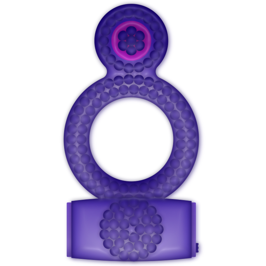 Bague vibrante double plaisir lilas — CASUAL LOVE