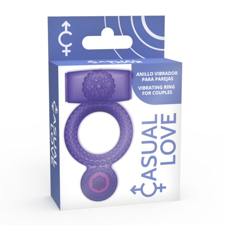 Bague vibrante double plaisir lilas — CASUAL LOVE
