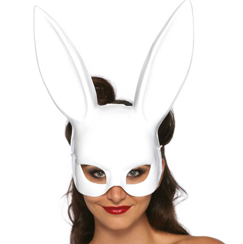 Masque de lapin blanc pour jeux de soumission — LEG AVENUE ACCESSORIES