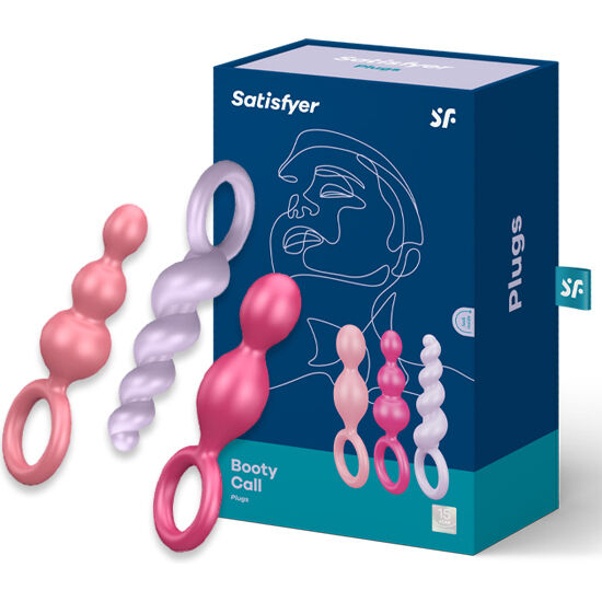 Coffret de trois plugs anaux tricolores — SATISFYER PLUGS