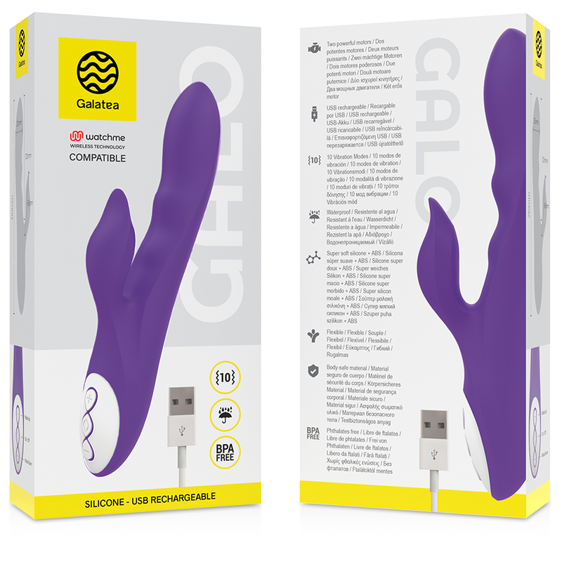 Vibromasseur Galo lilas avec télécommande Watchme — GALATEA