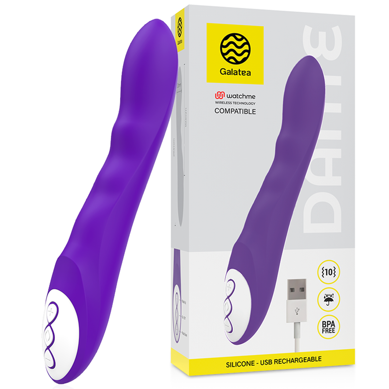 Vibromasseur couple connecté violet — GALATEA