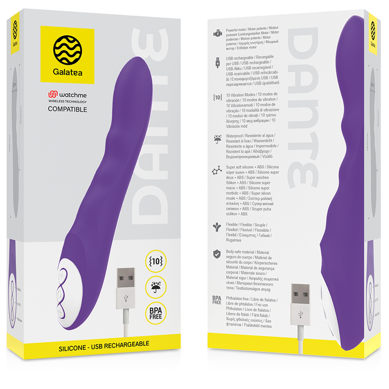 Vibromasseur couple connecté violet — GALATEA