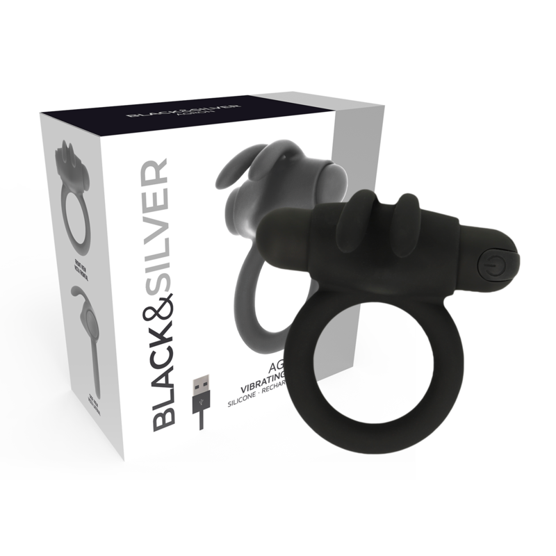 Bague vibrante Agron 2.0 — BLACK&SILVER