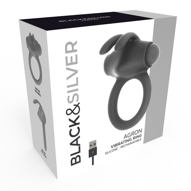 Bague vibrante Agron 2.0 — BLACK&SILVER
