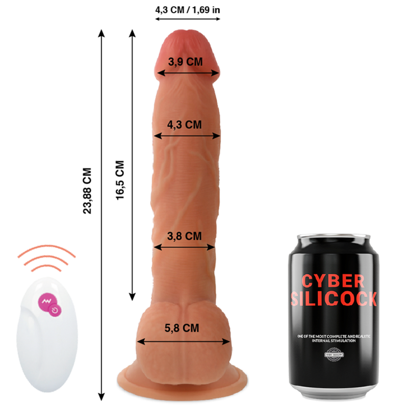 Dildo réaliste vibrant télécommandé — CYBER SILICOCK