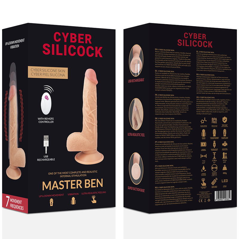 Dildo réaliste vibrant télécommandé — CYBER SILICOCK