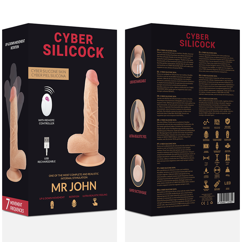 Masturbateur télécommandé Mr John ultra-réaliste — CYBER SILICOCK
