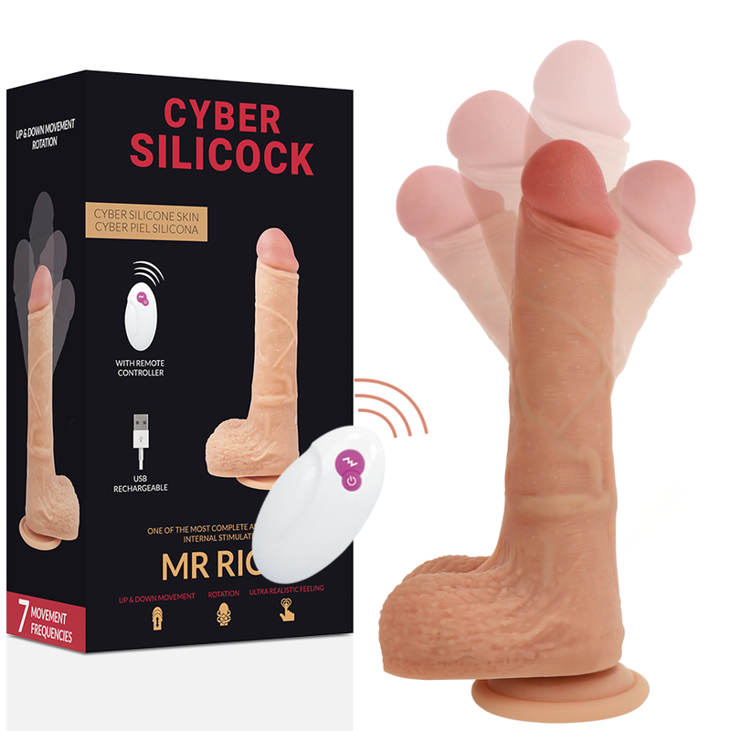 Gode réaliste télécommandé Mr Rick 20,9 cm — CYBER SILICOCK