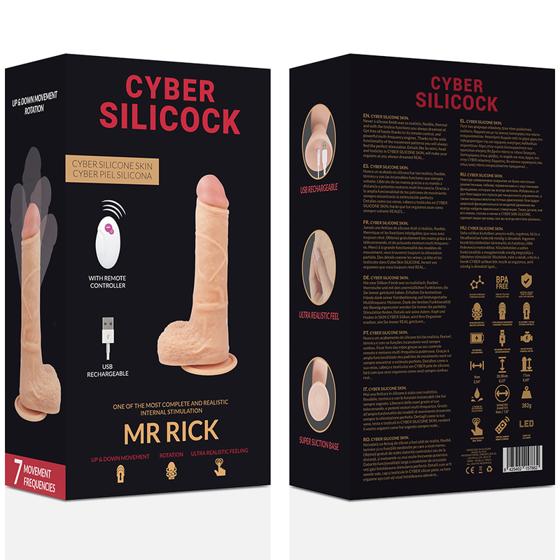 Gode réaliste télécommandé Mr Rick 20,9 cm — CYBER SILICOCK