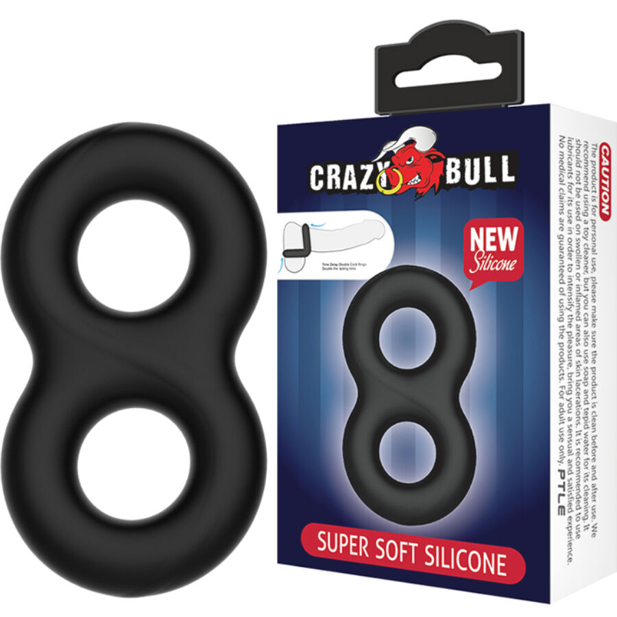 Bague double en silicone Infinity — CRAZY BULL