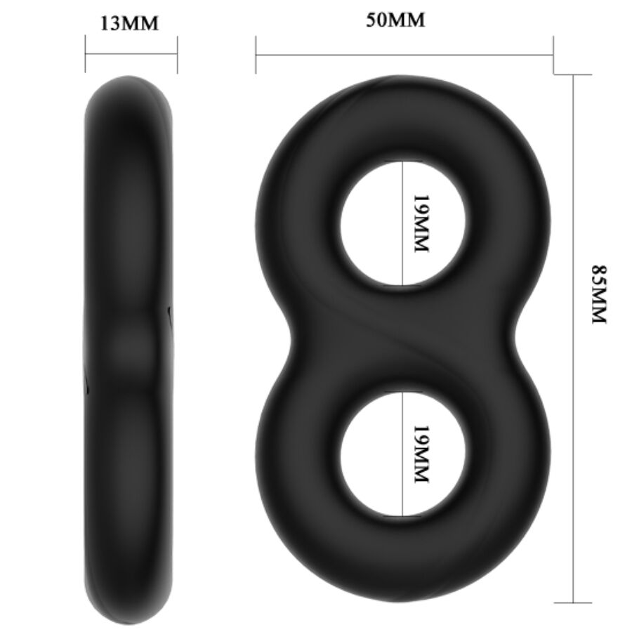 Bague double en silicone Infinity — CRAZY BULL