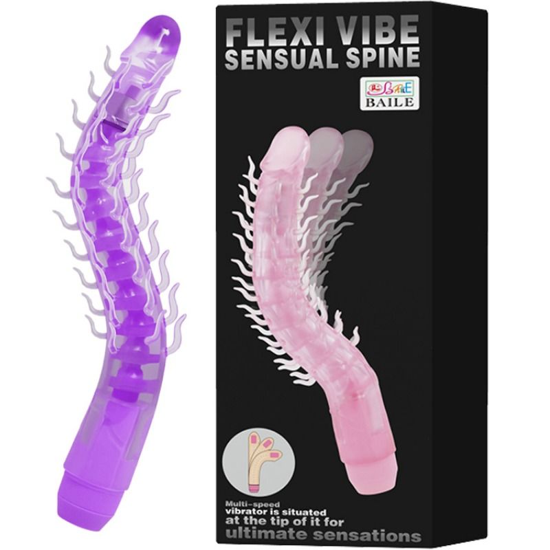 Gode vibrant pliable à colonne sensorielle — BAILE