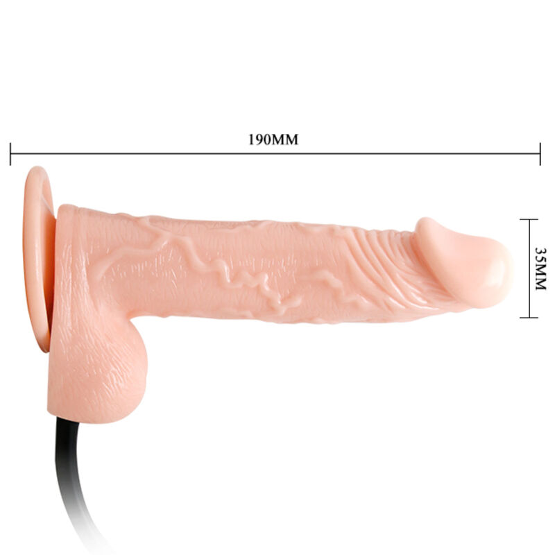 Gode gonflable réaliste texturé 15 cm — BAILE DILDOS