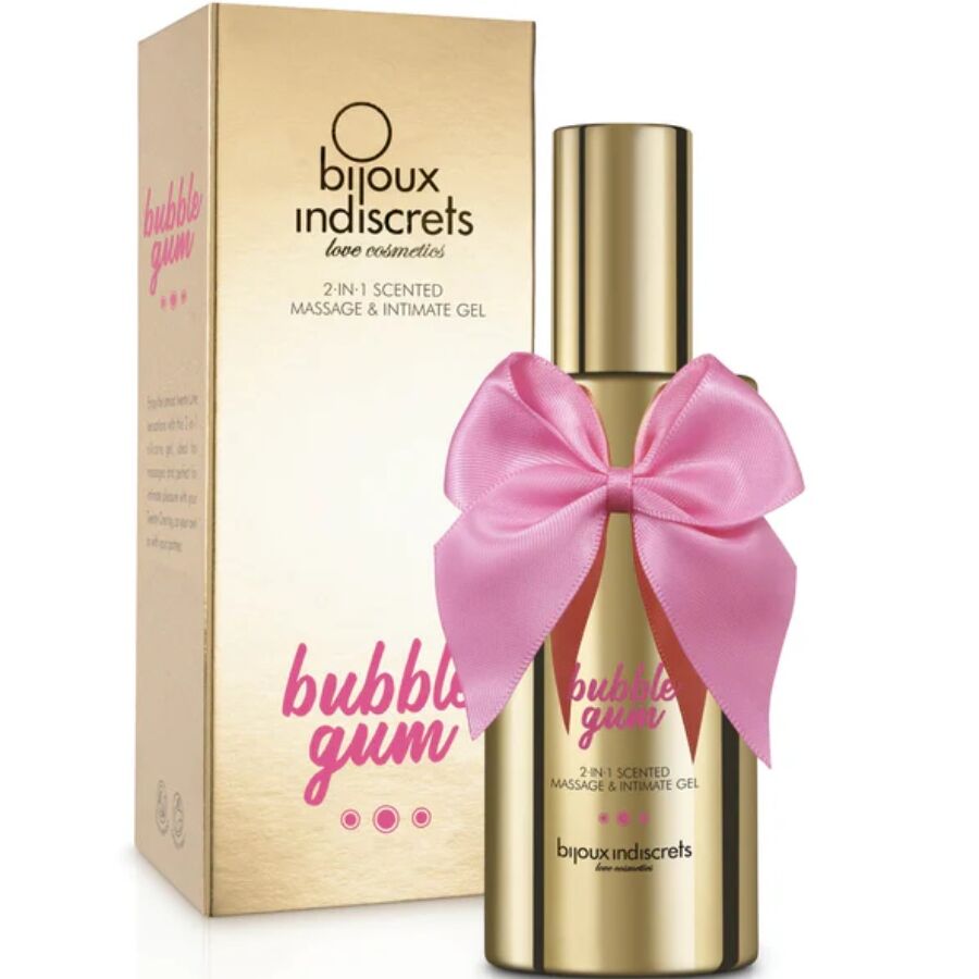 Gel massage et lubrifiant 2-en-1 parfum bubble-gum 100 ml — BIJOUX LOVE COSMÉTIQUES