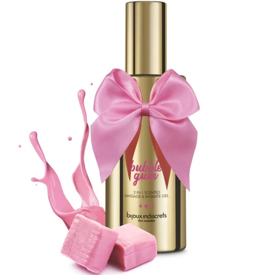 Gel massage et lubrifiant 2-en-1 parfum bubble-gum 100 ml — BIJOUX LOVE COSMÉTIQUES
