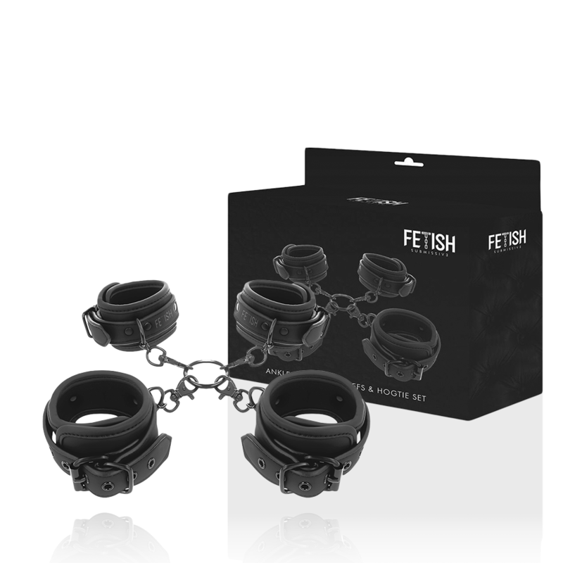 Ensemble de menottes mains et chevilles avec doublure néoprène — FETISH SUBMISSIVE BONDAGE