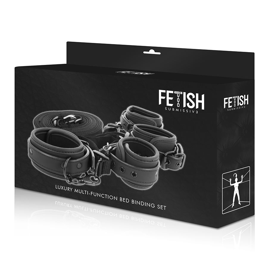 Ensemble de menottes et liens avec doublure en Noprène — FETISH SUBMISSIVE BONDAGE