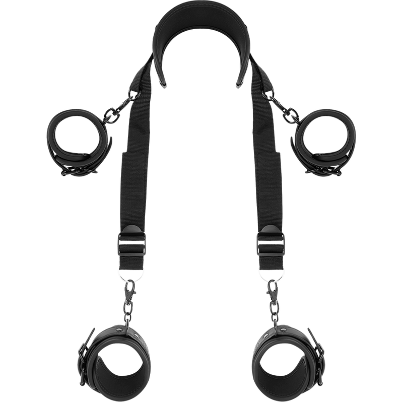 Ensemble de contrainte position maître avec menottes doublées — FETISH SUBMISSIVE BONDAGE