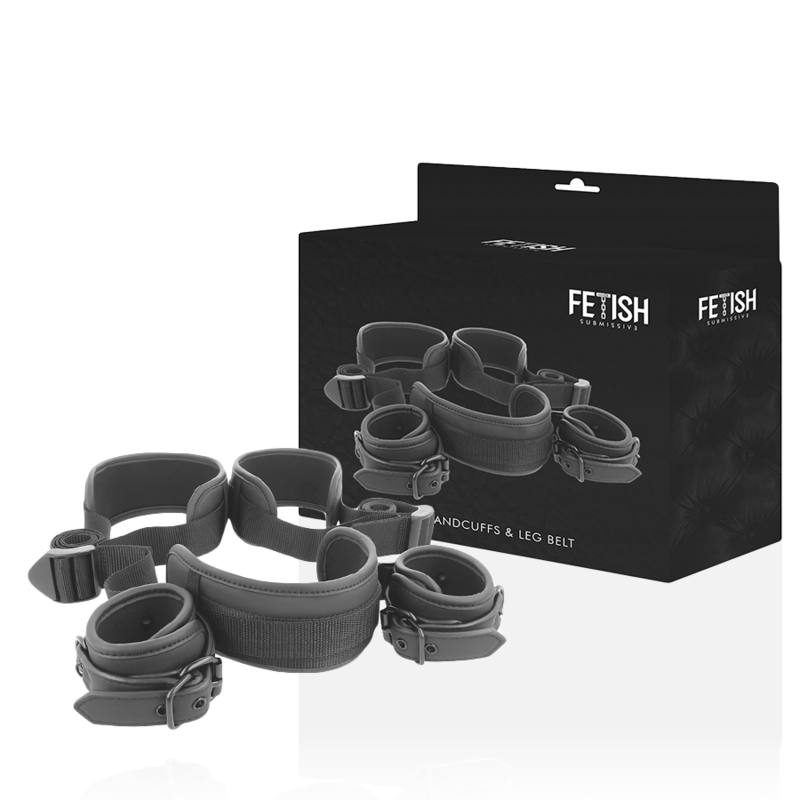 Ensemble de contrainte jambes ouvertes avec menottes double — FETISH SUBMISSIVE BONDAGE