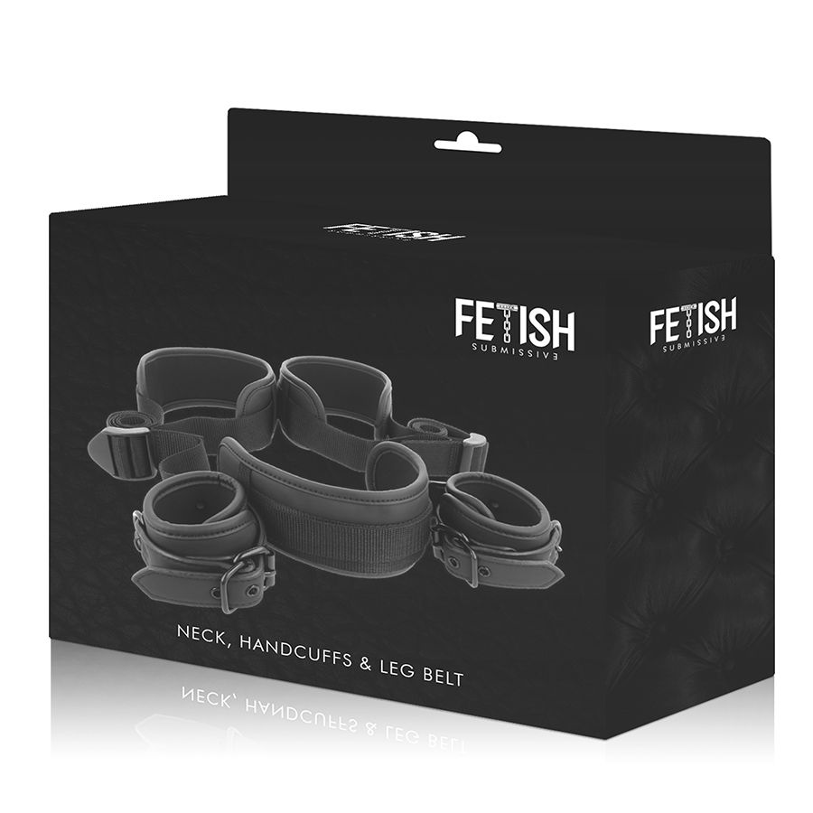 Ensemble de contrainte jambes ouvertes avec menottes double — FETISH SUBMISSIVE BONDAGE