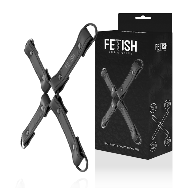 Union de menottes en cuir végétalien — FETISH SUBMISSIVE BONDAGE