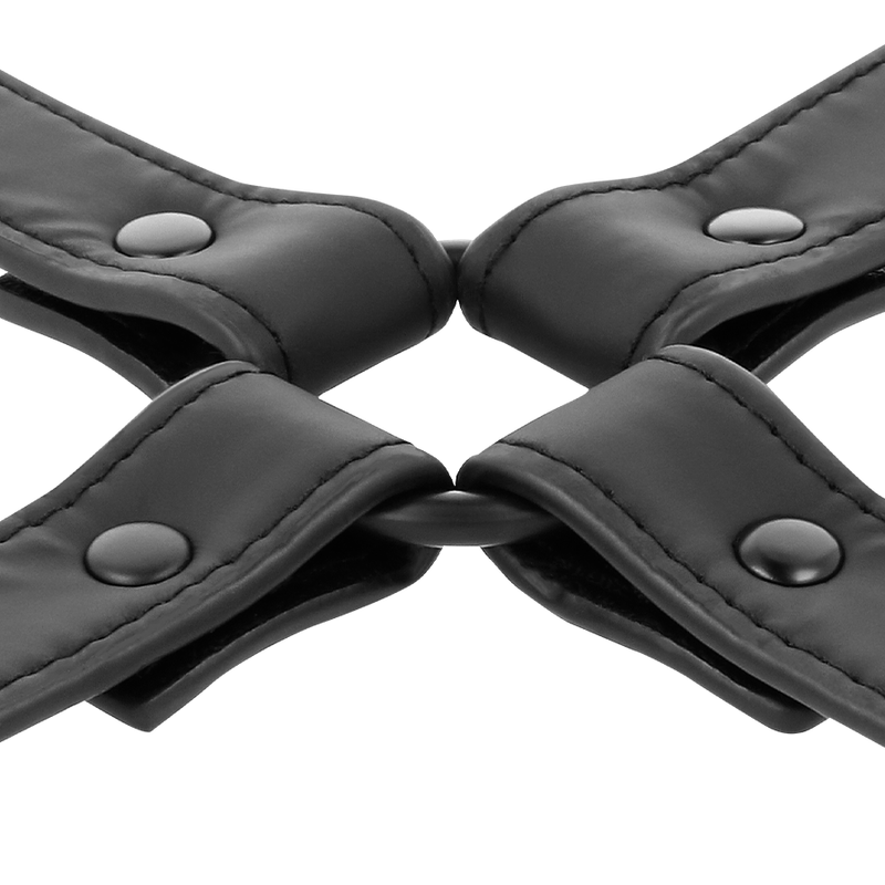 Union de menottes en cuir végétalien — FETISH SUBMISSIVE BONDAGE