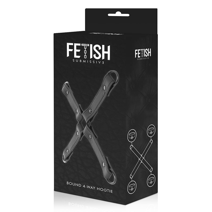 Union de menottes en cuir végétalien — FETISH SUBMISSIVE BONDAGE