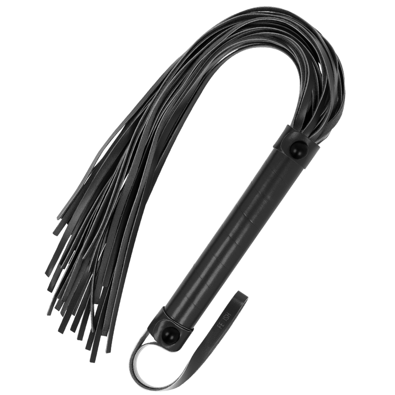 Fouet de soumission en cuir végétalien — FETISH SUBMISSIVE BONDAGE