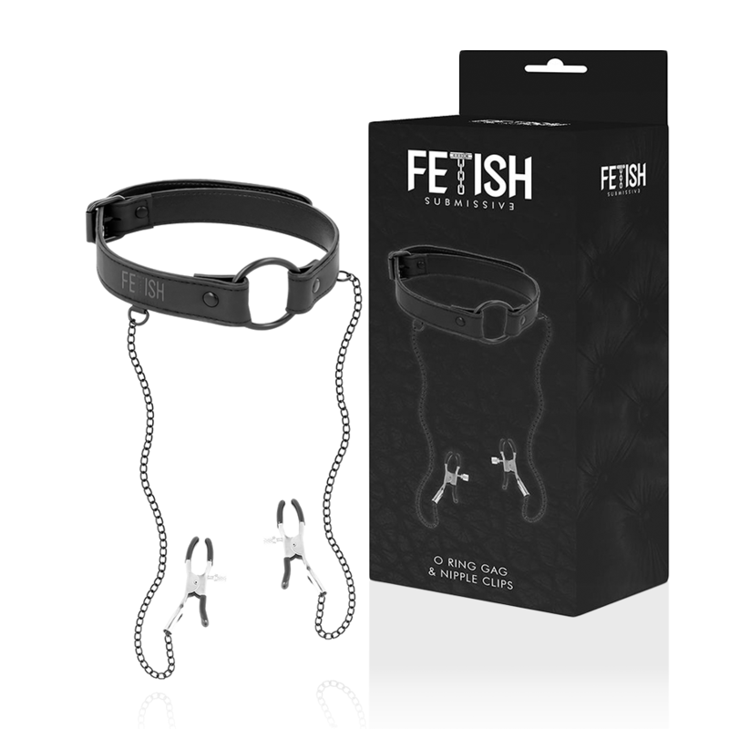 Billon de soumission avec anneau et pinces à tétons — FETISH SUBMISSIVE BONDAGE