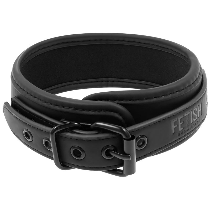Collier de soumission avec chaîne métal et doublure néoprène — FETISH SUBMISSIVE BONDAGE