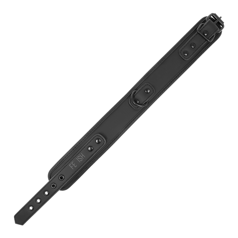 Collier de soumission avec chaîne métal et doublure néoprène — FETISH SUBMISSIVE BONDAGE