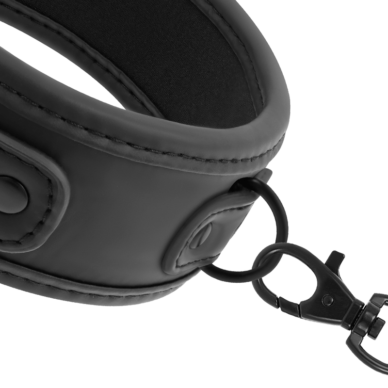 Collier de soumission avec chaîne métal et doublure néoprène — FETISH SUBMISSIVE BONDAGE