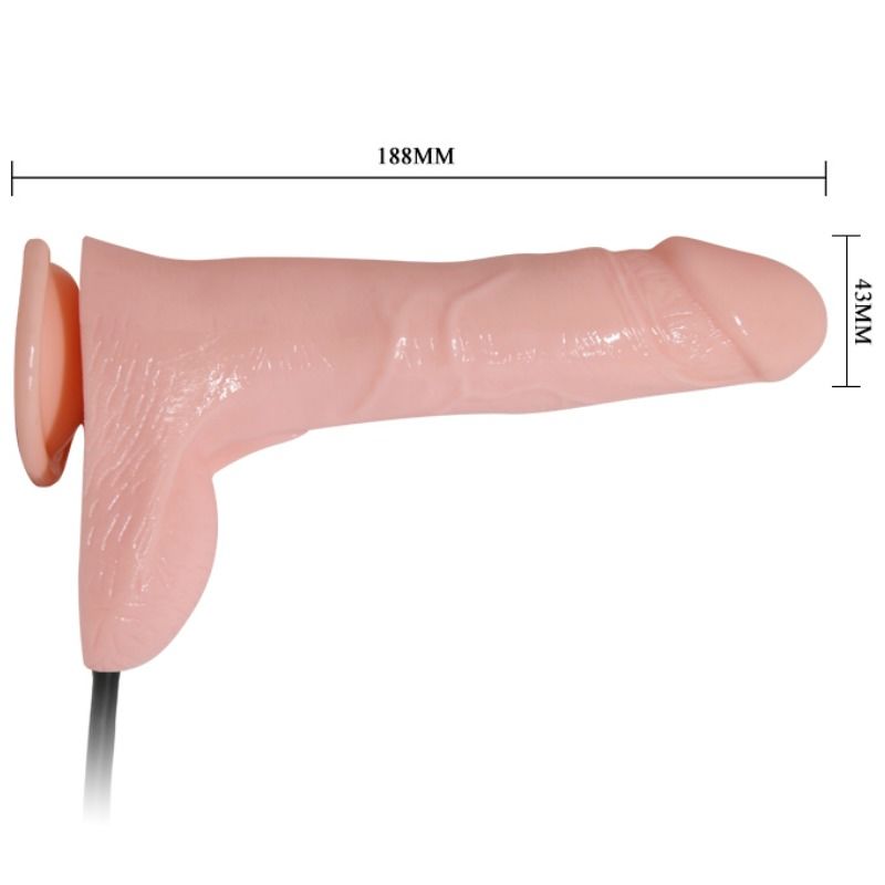 Gode vibrant gonflable réaliste 18,8 cm — BAILE