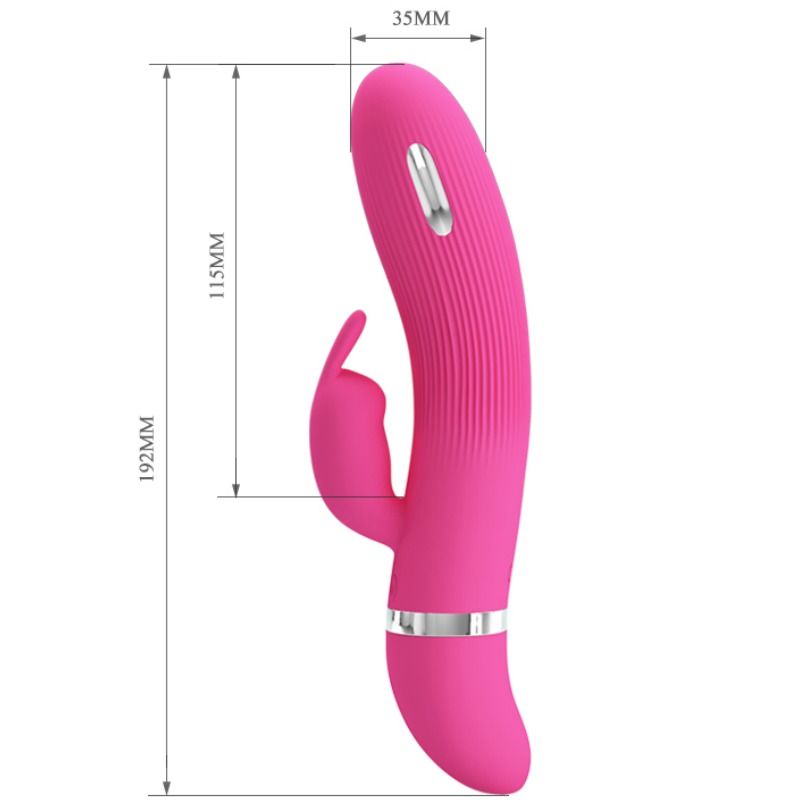 Vibromasseur lapin avec stimulation électrique — PRETTY LOVE FLIRTATION