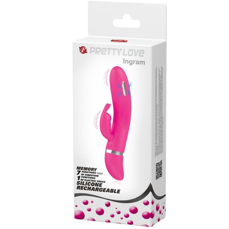 Vibromasseur lapin avec stimulation électrique — PRETTY LOVE FLIRTATION
