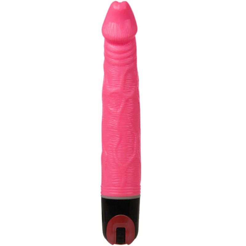 Vibrateur multivitesse texturé 21,5 cm rose — BAILE