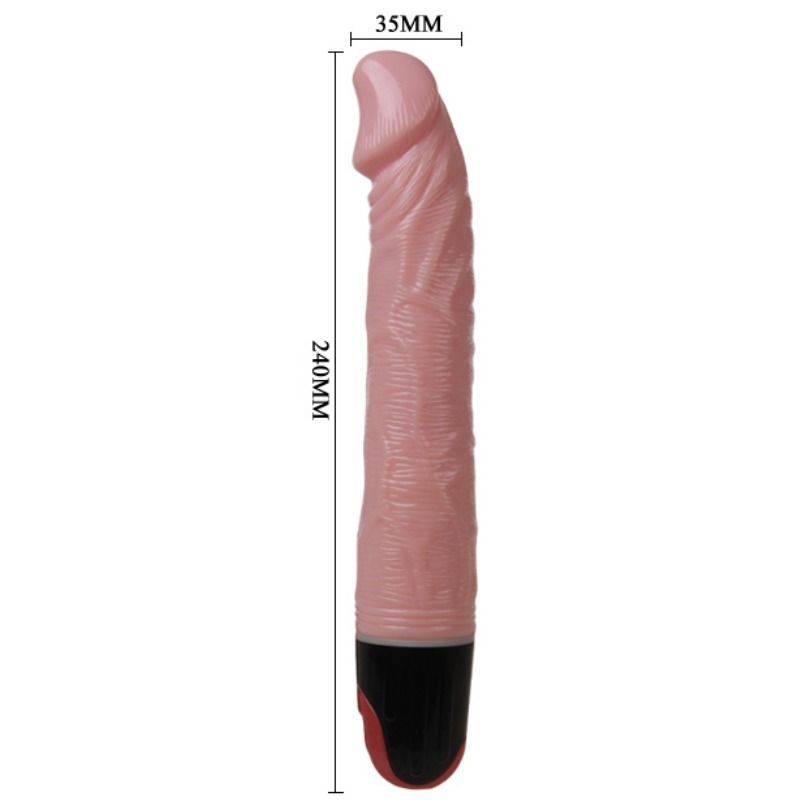Vibrateur multivitesse texturé 21,5 cm rose — BAILE