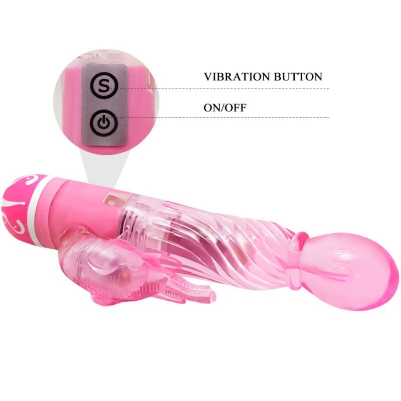 Vibrateur lapin multivitesse avec stimulateur — BAILE VIBRATORS