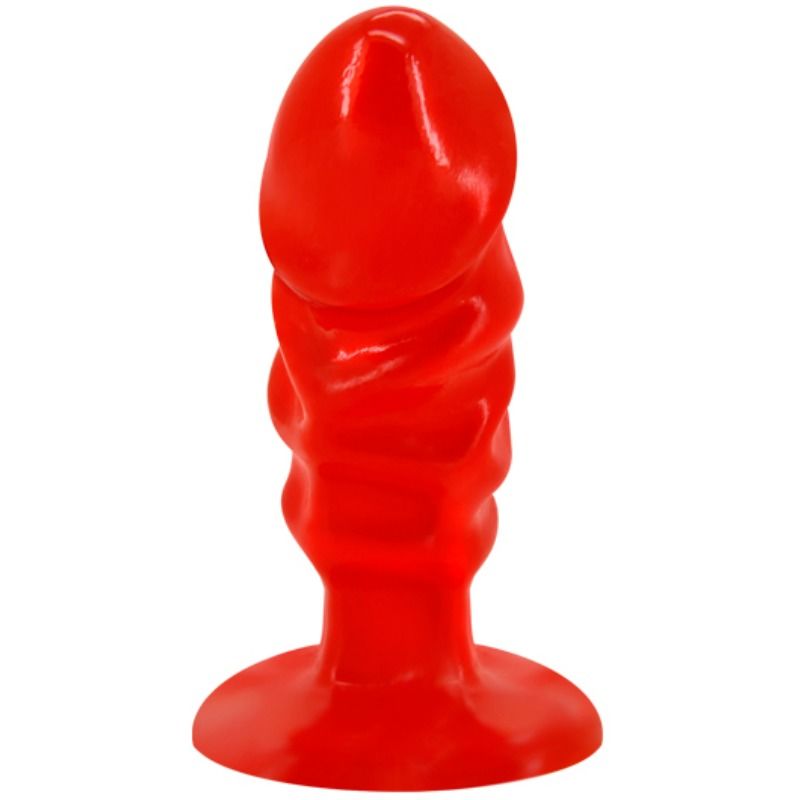 Plug anal unisexe rouge à ventouse — BAILE ANAL