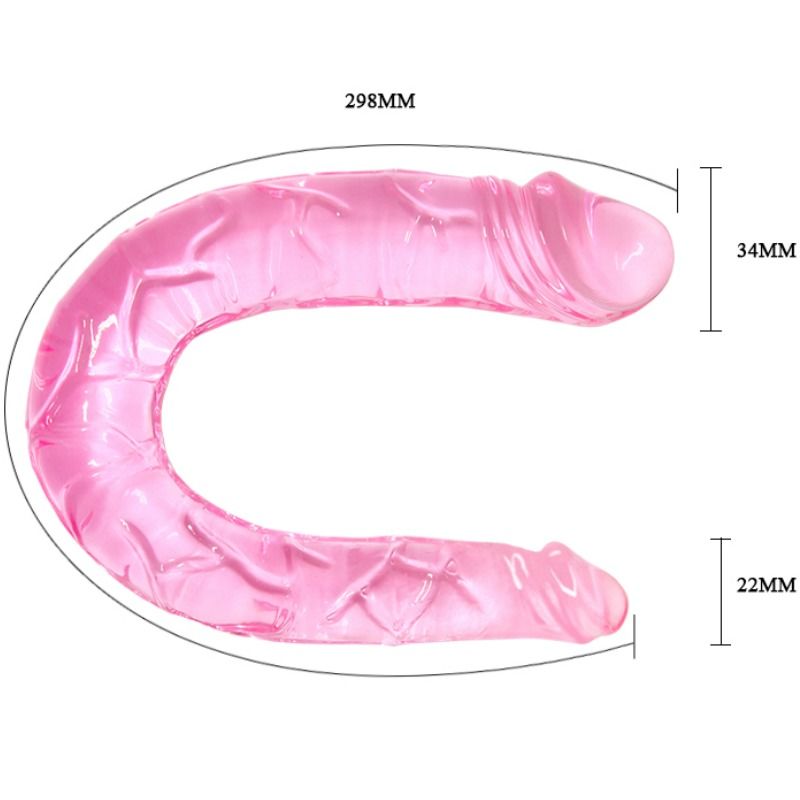 Double gode translucide compact — BAILE DILDOS