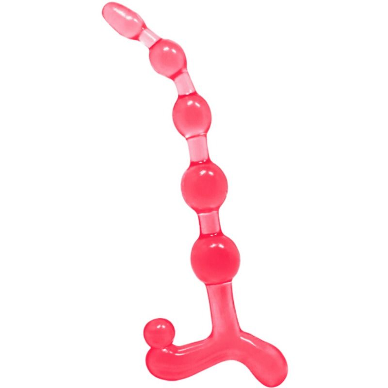 Chapelet anal flexible twist rouge — BAILE ANAL
