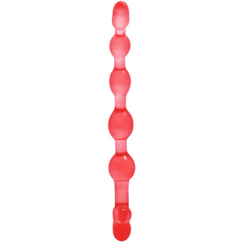 Chapelet anal flexible twist rouge — BAILE ANAL