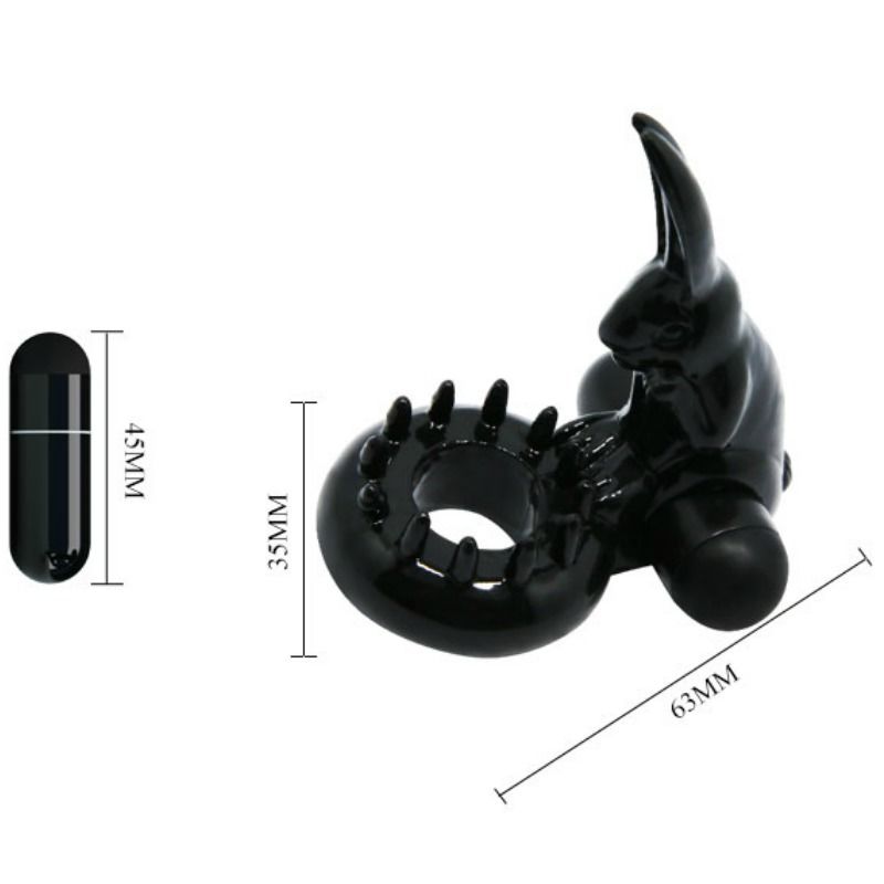 Anneau vibrant duo avec lapin — BAILE FOR HIM