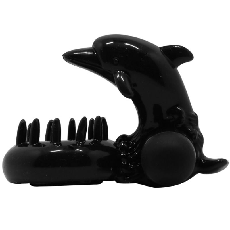 Anneau vibrant doux avec stimulateur clitoris dauphin — BAILE FOR HIM