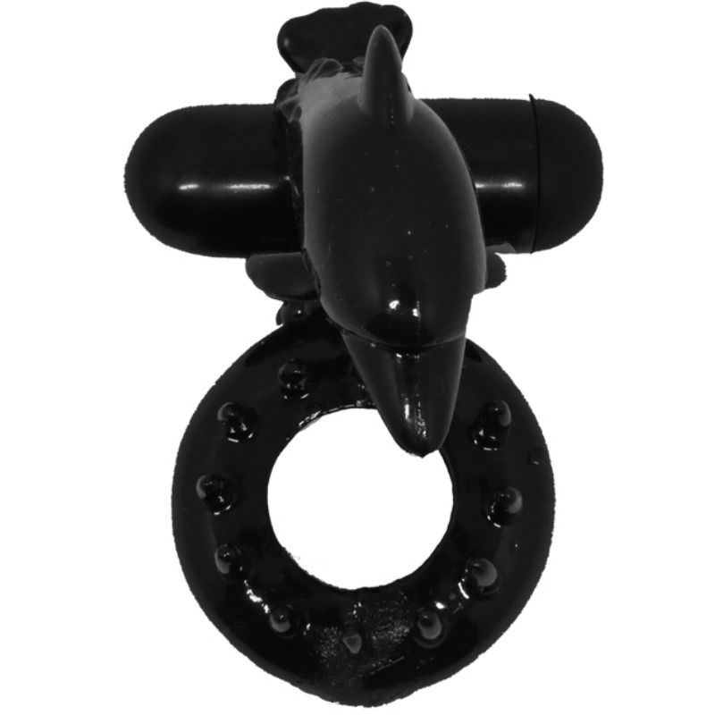 Anneau vibrant doux avec stimulateur clitoris dauphin — BAILE FOR HIM