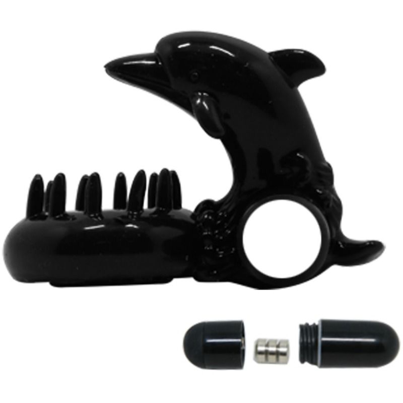 Anneau vibrant doux avec stimulateur clitoris dauphin — BAILE FOR HIM