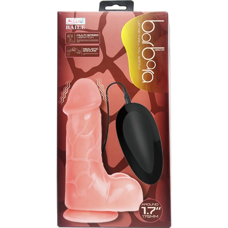 Vibrateur réaliste texturé à ventouse Barbara — BAILE