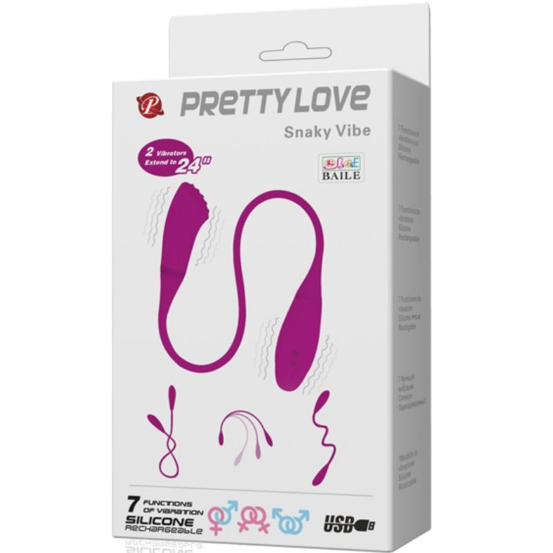 Vibrateur double stimulation flexible 2 moteurs — PRETTY LOVE SMART