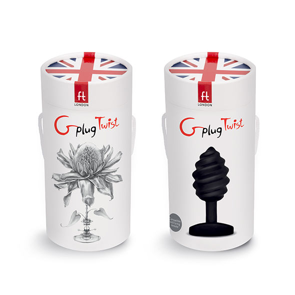 Plug anal torsadé vibrant noir — G-VIBE